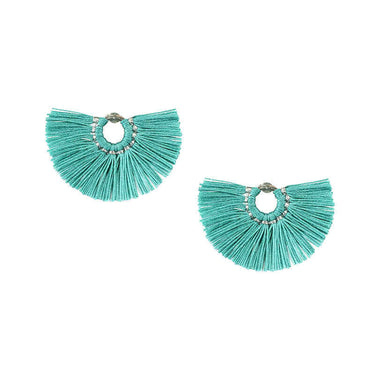 Fan Earrings Turquoise - Handmade and Fairtrade - Quetzal Artisan