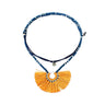 Mustard Fan Tassel Necklace - Fairtrade Handmade Jewelry - Quetzal Artisan