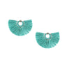 Fan Earrings Turquoise - Beautiful, Handmade and Fairtrade - Quetzal Artisan