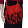 Fringed Red Shoulder Bag - Hiawatha - Traditional Native Bag - Quetzal Artisan