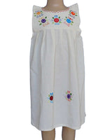 Girls Dress Daisy's cream 8 - Age 2-3 years - Fairtrade - Quetzal Artisan