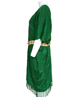 Green Summer Poncho - Eco-friendly & Fairtrade Cotton Tunic - Quetzal Artisan