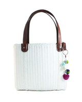 Handbag Ivory White - Recycled Plastic - Stylish & Fairtrade - Quetzal Artisan