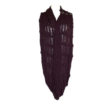 Infinity Scarf Aubergine - Organic Cotton - Stylish and Warm - Quetzal Artisan