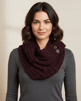 Infinity Scarf Aubergine - Handmade with Organic Cotton - Quetzal Artisan