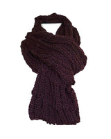 Infinity Scarf Aubergine - Organic Cotton - Stylish and Warm - Quetzal Artisan