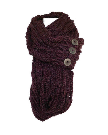 Infinity Scarf Aubergine - Organic Cotton - Stylish and Warm - Quetzal Artisan