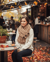 Infinity Scarf Natural Blush - Handmade of Organic Cotton - Quetzal Artisan