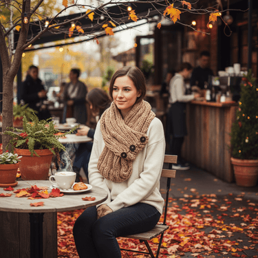 Infinity Scarf Natural Blush - Handmade of Organic Cotton - Quetzal Artisan