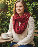 Infinity Scarf Coral - Elegant and Versatile Cotton Scarves - Quetzal Artisan