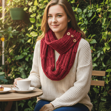 Infinity Scarf Coral - Elegant and Versatile Cotton Scarves - Quetzal Artisan