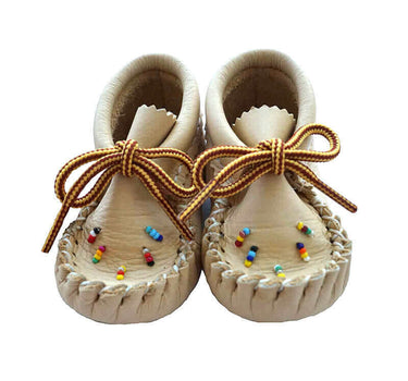 Kids Beaded Moccasins - Hiawatha Slippers - Baby & Toddler - Quetzal Artisan