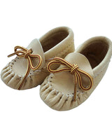 Kids Moccasins Natural -Hiawatha Slippers - Baby & Toddler - Quetzal Artisan