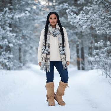 Mooshide Mukluks - Women Native Canadian Fringe Beaded Boots - Quetzal Artisan