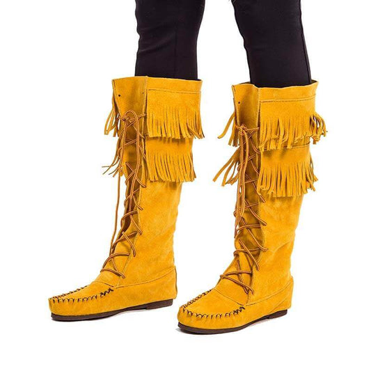 Fringed Boots Indian Tan