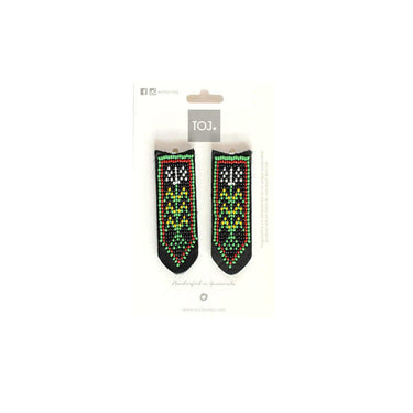 Sandals Black - Cotton Straps - Beads Accessory - Fairtrade - Quetzal Artisan