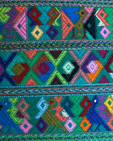 Mayan Cushion Cover Green - Handmade of Cotton - Fairtrade - Quetzal Artisan