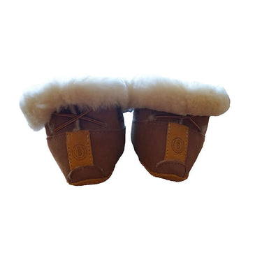 Men Sheepskin Moccasin Boots - Handmade Fur House Slippers - Quetzal Artisan