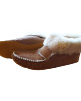 Men Sheepskin Moccasin Boots - Handmade Fur House Slippers - Quetzal Artisan