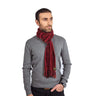 Men Scarf Red - Bio Bamboo chenille - Handmade & Fairtrade - Quetzal Artisan