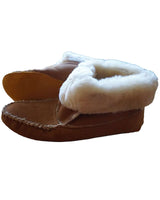 Moccasin Boots Sheepskin - Women Handmade Fur House Slippers - Quetzal Artisan