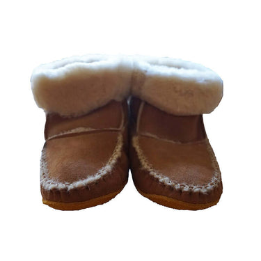 Moccasin Boots Sheepskin - Women Handmade Fur House Slippers - Quetzal Artisan