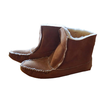 Moccasin Boots Sheepskin - Women Handmade Winter Slippers - Quetzal Artisan