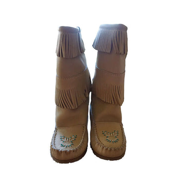 Mooshide Mukluks - Women Double Fringe Boots Handmade Canada - Quetzal Artisan