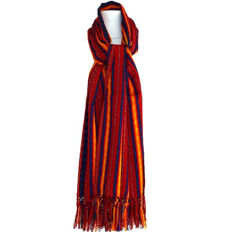 Multicolour Scarf with Fringes