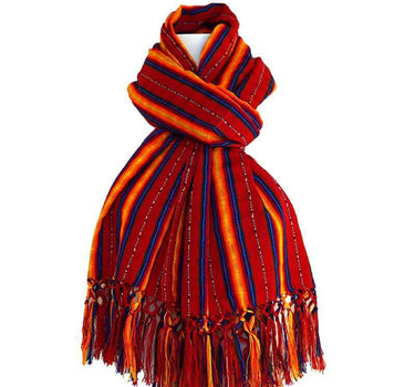 Multicolour Rainbow Scarf - Beautiful & Fairtrade - Quetzal Artisan