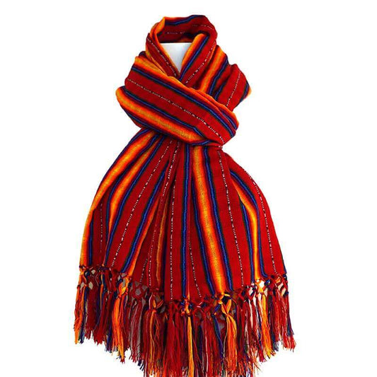 Multicolour Scarf with Fringes