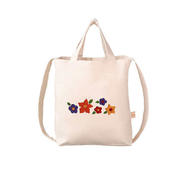 Eco Tote Bag Wild Flowers Medium - Ecofriendly & fairtrade - Quetzal Artisan