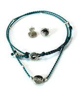 Necklace and Earrings Water - Handmade and Fairtrade - Quetzal Artisan