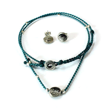 Necklace and Earrings Water - Handmade and Fairtrade - Quetzal Artisan
