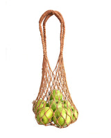 Net Bag Peach - Macrame Bag Natural Dyed - Ecofriendly & Fair - Quetzal Artisan