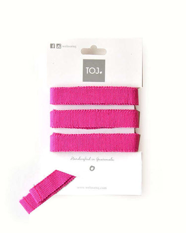 Pink Sandals - Cotton Straps - Beads Accessory - Fairtrade - Quetzal Artisan