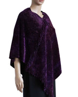 Poncho Purple - Bio Bamboo Chenille - Sustainable & Fairtrade - Quetzal Artisan