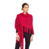 Poncho Shawl Red - Alpaca Wool - Knitted Triangel Shawl - Quetzal Artisan