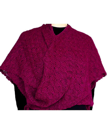 Poncho Tunic Fuchsia - Alpaca Wool - Stylish and Versatile - Quetzal Artisan