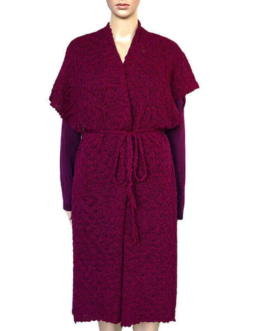 Poncho Tunic Fuchsia - Alpaca Wool - Stylish and Versatile - Quetzal Artisan