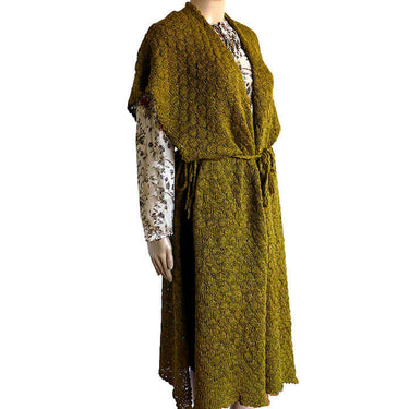 Poncho Tunic Olive Green - Handmade from Fine Alpaca wool - Quetzal Artisan