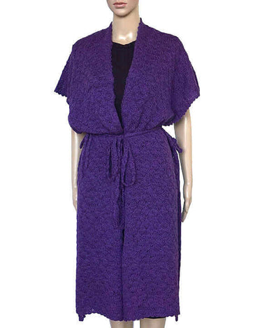 Poncho Tunic Purple - Handmade - Stylish and Versatile - Quetzal Artisan