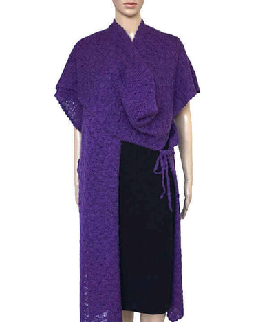 Poncho Tunic Purple - Handmade - Stylish and Versatile - Quetzal Artisan