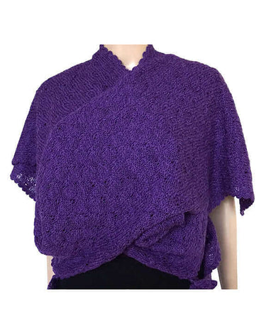 Poncho Tunic Purple - Handmade - Stylish and Versatile - Quetzal Artisan