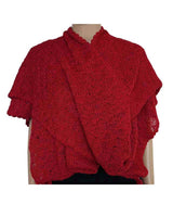 Poncho Tunic Red - Handmade of Alpaca Wool - Stylish & Warm - Quetzal Artisan