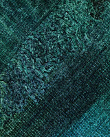 Poncho Green Blue - Organic Bamboo - Beautiful and Fairtrade - Quetzal Artisan