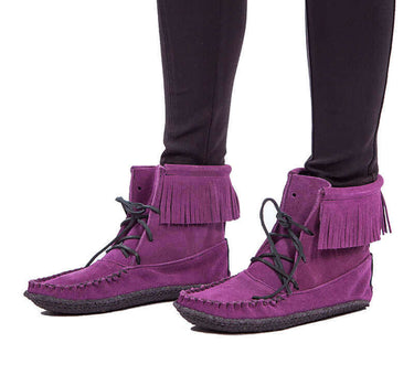 Short Boots Purple - Outdoor Use - Native Women Boots Hiawatha - Quetzal Artisan