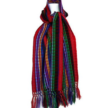 Rainbow Multicolour Scarf - Beautiful & Fairtrade Shawl - Quetzal Artisan