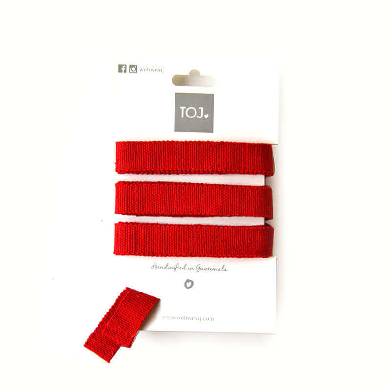 Carmine Red Sandals Cotton Straps