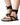 Sandals Black - Cotton Straps - Beads Accessory - Fairtrade - Quetzal Artisan